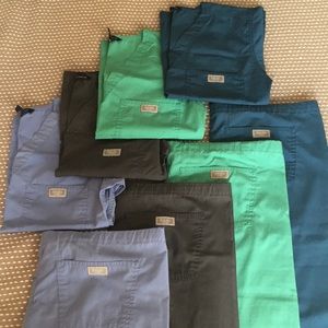 4 sets of Blue Sky scrubs